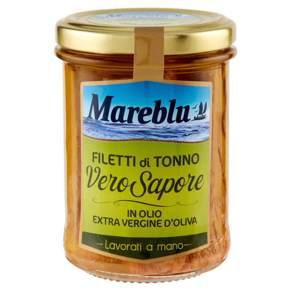 FILETTI TONNO MAREBLU OLIO EXTRA VERGINE D'OLIVA VERO SAPORE VETRO G 180 - 4