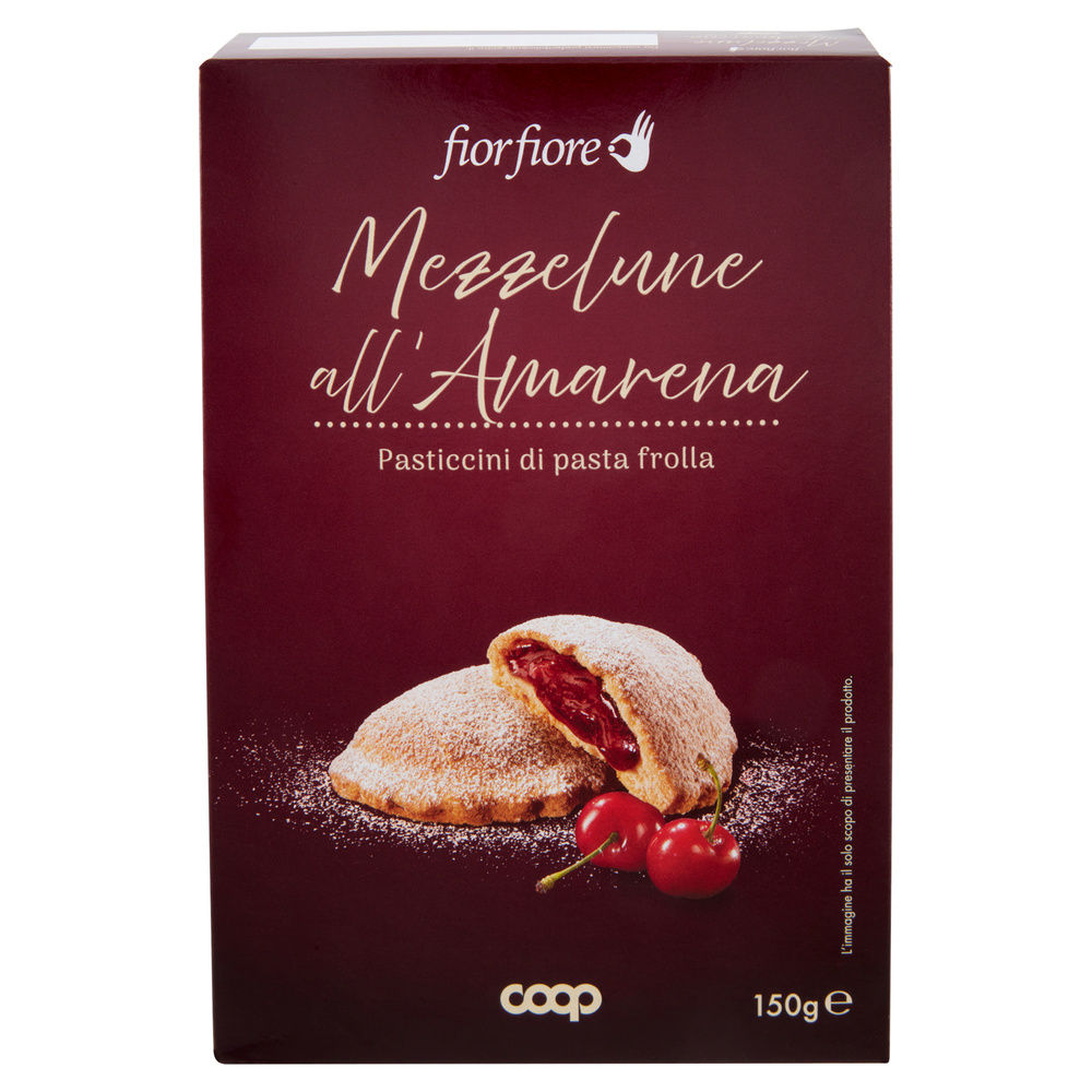 PASTICCINI DI PASTA FROLLA MEZZELUNE ALL'AMARENA FIOR FIORE COOP G 150 - 6