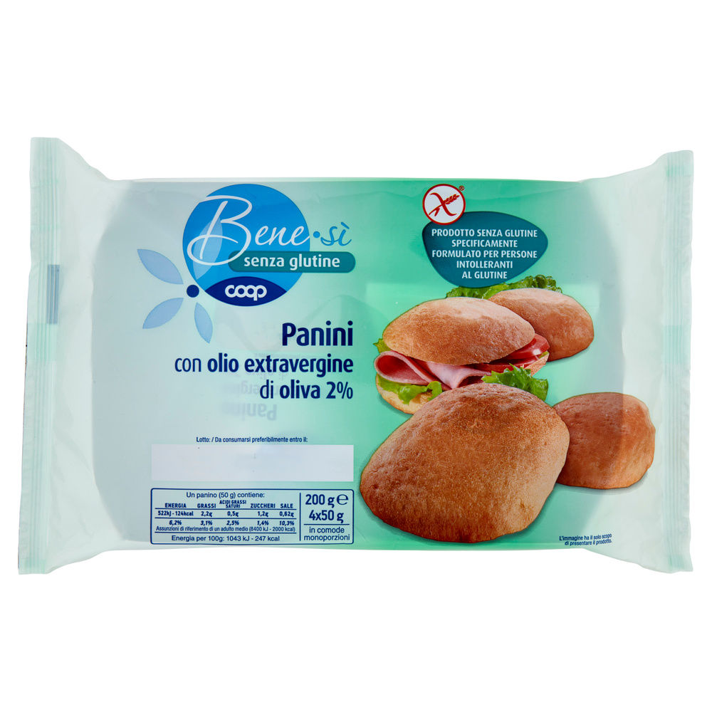 PANINI S/G CON OLIO EXTRAVERGINE DI OLIVA COOP BENESI VASCHETTA  ATM  G 200 - 2