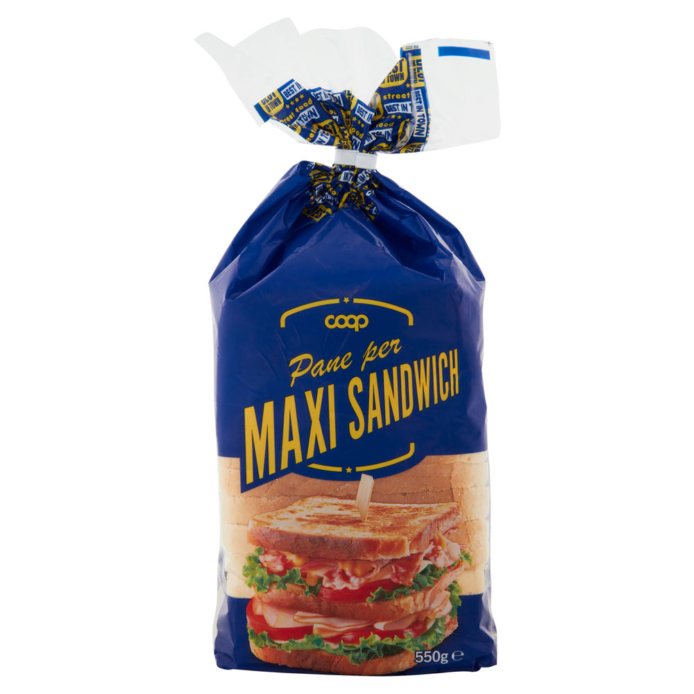 Pane a fette per maxi sandwich coop g 550