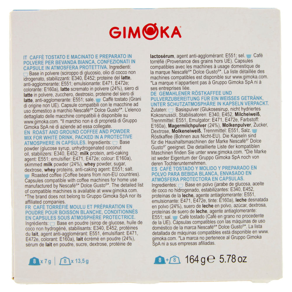 CAPS GIMOKA CMP.DG IL GUSTO DELL'ECCELLENZA CAPPUCCINO X16 SC G 164 - 1