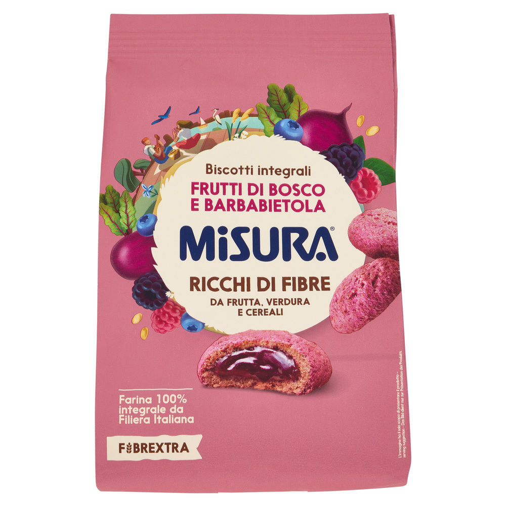 FROLLINI FIBREXTRA RIPIENI FRUTTI DI BOSCO E BARBABIETOLA MISURA G 260 - 0