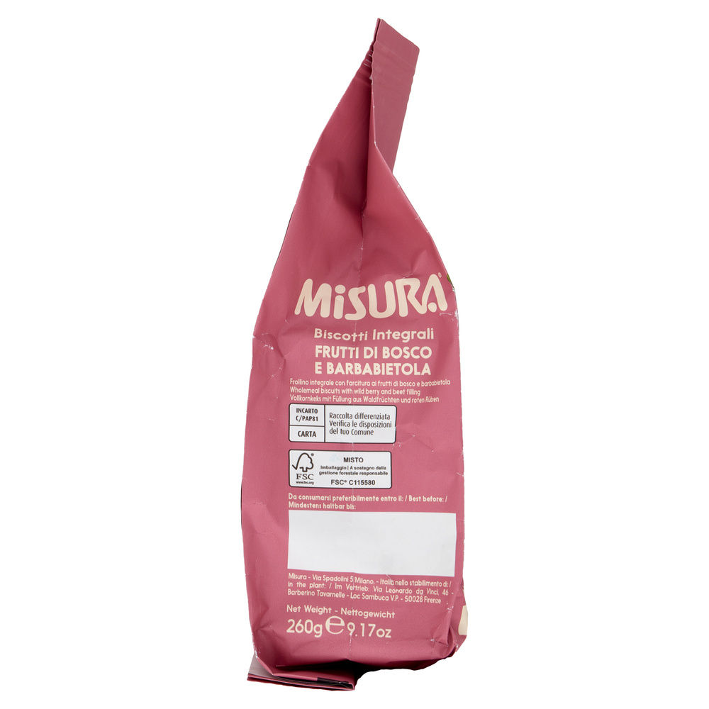 FROLLINI FIBREXTRA RIPIENI FRUTTI DI BOSCO E BARBABIETOLA MISURA G 260 - 7