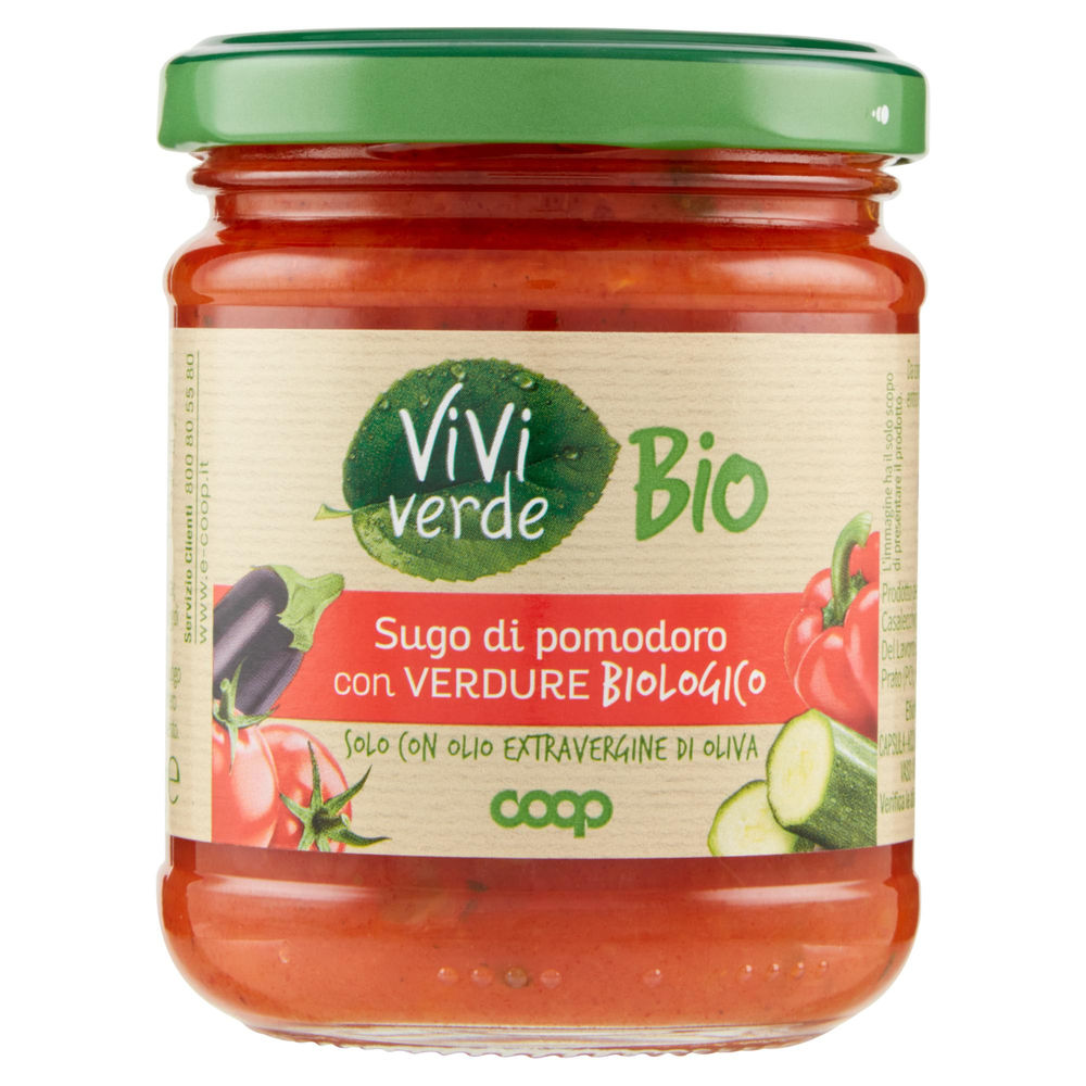 SUGO DI POMODORO CON VERDURE BIOLOGICO - VIVIVERDE COOP - VV G 190 - 0