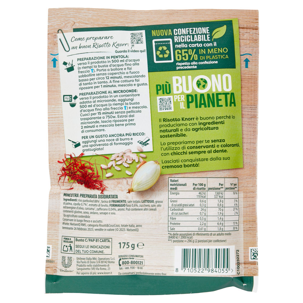 RISOTTO  KNORR ALLA MILANESE BUSTA G 175 - 1