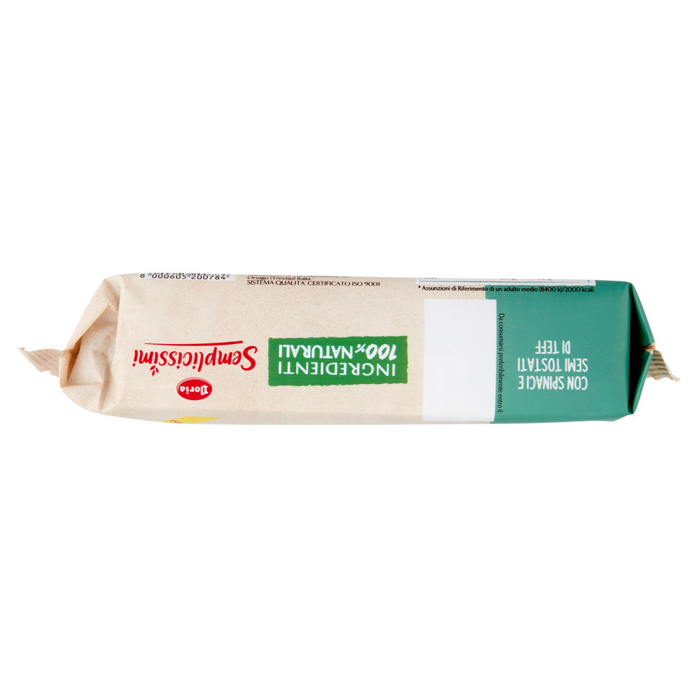 CRACKERS SPINACI E SEMI DI TEFF TOSTATI SEMPLICISSIMI DORIA G 280 - 4