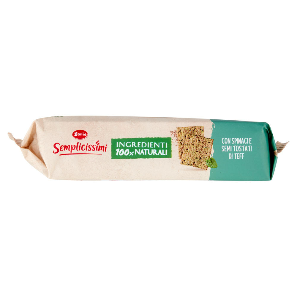 CRACKERS SPINACI E SEMI DI TEFF TOSTATI SEMPLICISSIMI DORIA G 280 - 5