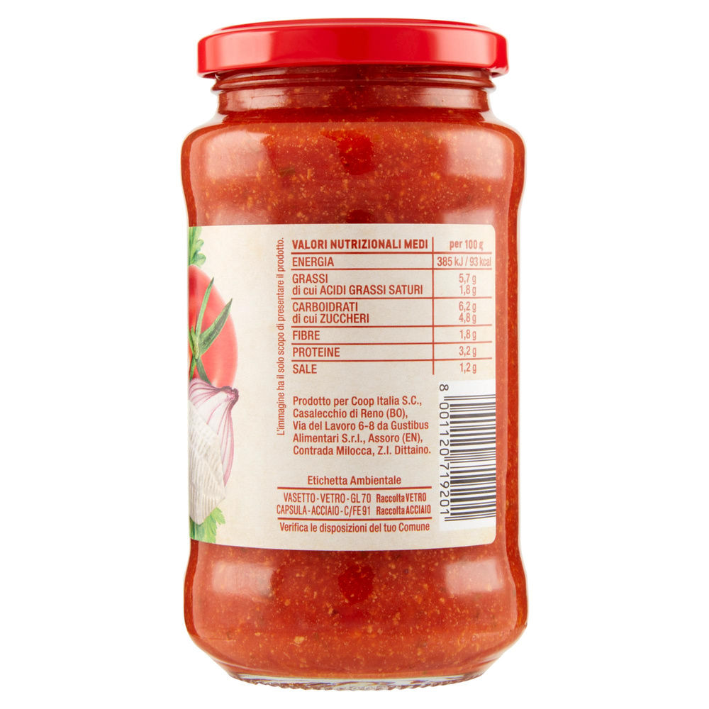 SUGO AL POMODORO E RICOTTA COOP VASO VETRO G 400 - 5