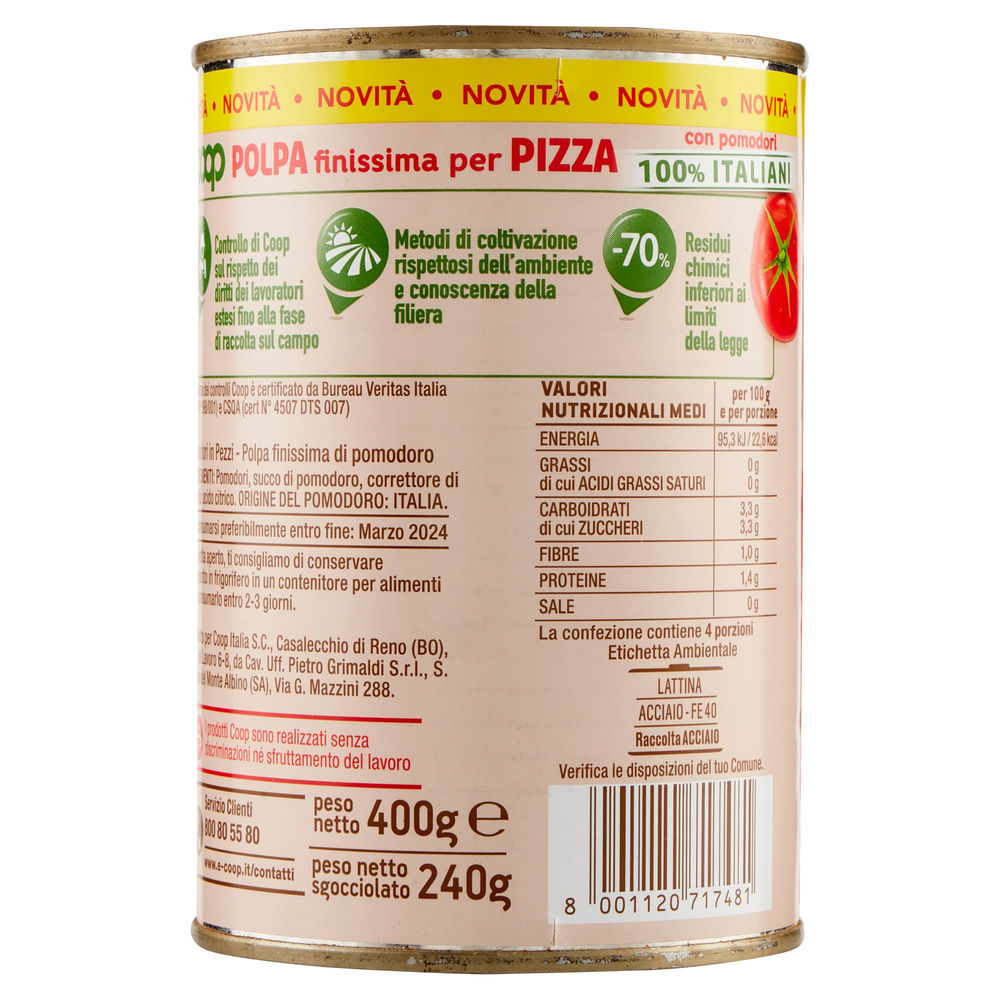 POLPA FINISSIMA PER PIZZA ORIGINE COOP G 400 - 1