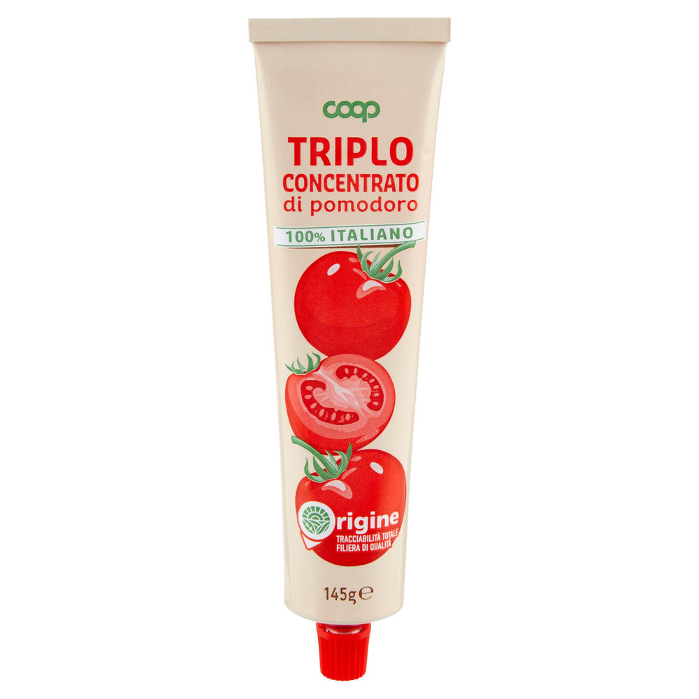 TRIPLO CONCENTRATO DI POMODORO ORIGINE COOP G 145 - 2