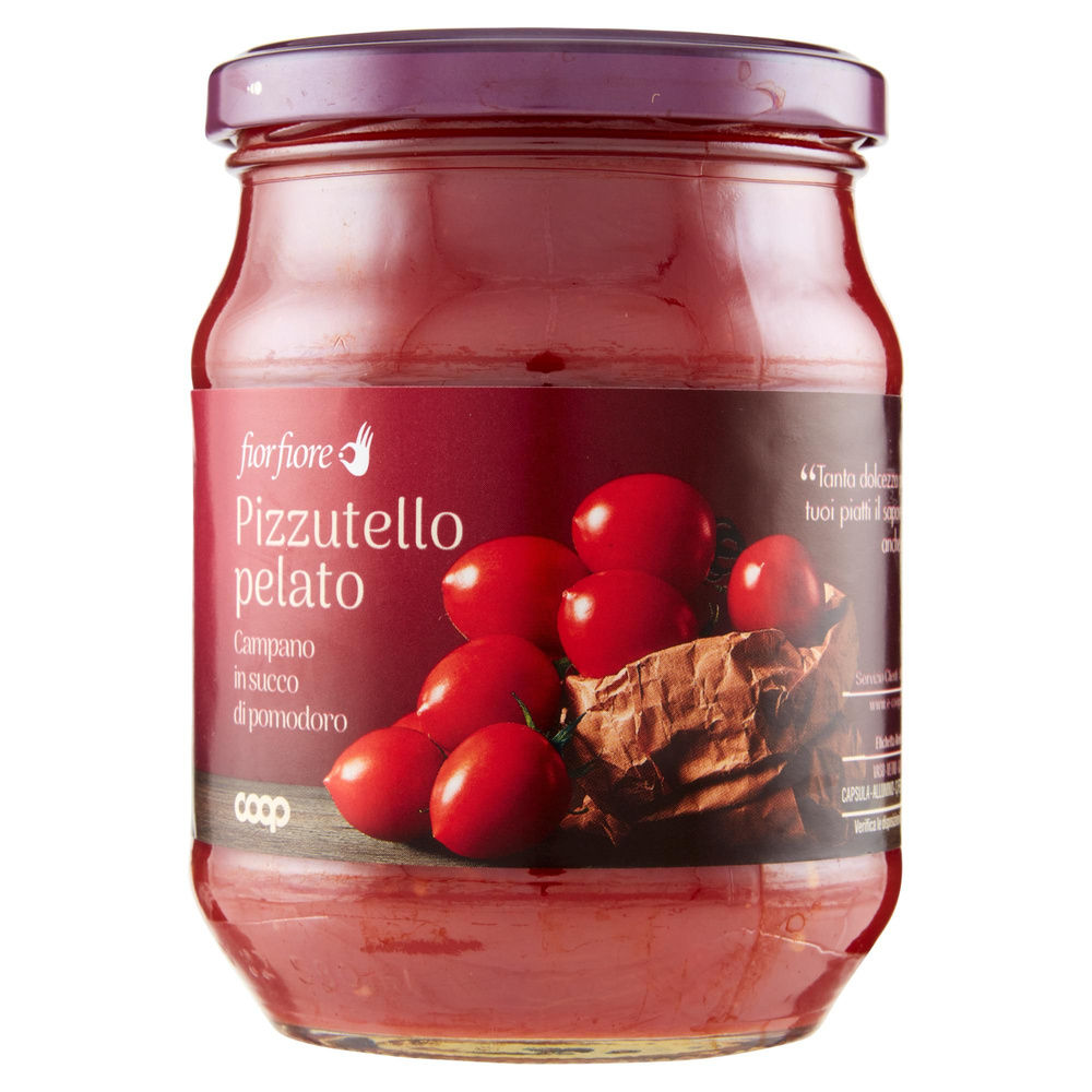 PIZZUTELLO PELATO CAMPANO IN SUCCO DI POMODORO FIOR FIORE COOP G 540 - 6