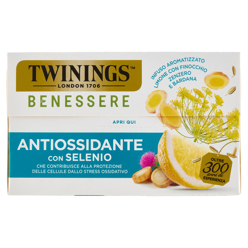 Infuso antiossidante c/selenio benessere twinings 18 filtri g 36