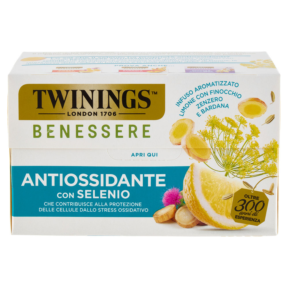 INFUSO ANTIOSSIDANTE C/SELENIO BENESSERE TWININGS 18 FILTRI G 36 - 2