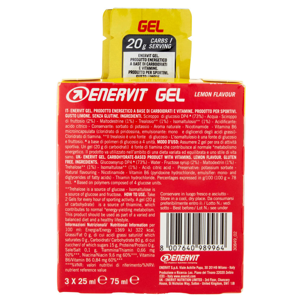 GEL LIMONE TRIS ENERVIT  G75 - 1