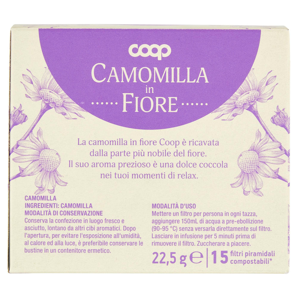 CAMOMILLA FIORE 15 FILTRI PIRAMIDALI IN ASTUCCIO COOP G 22,5 - 1