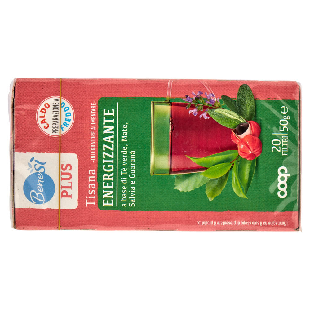 TISANA ENERGIZZAN CALD FRED TE' VERDE/MATE/SALVIA/GUARANA' BENESI' COOP 20F G 50 - 1