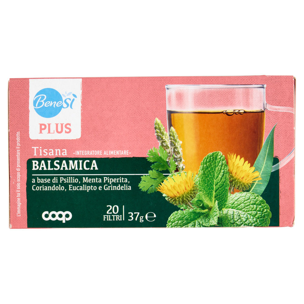 TISANA BALSAMICA MENTA/PULMONARIA/SALVIA/TIMO/EUCALIPTO BENESI' COOP 20F G 37 - 8