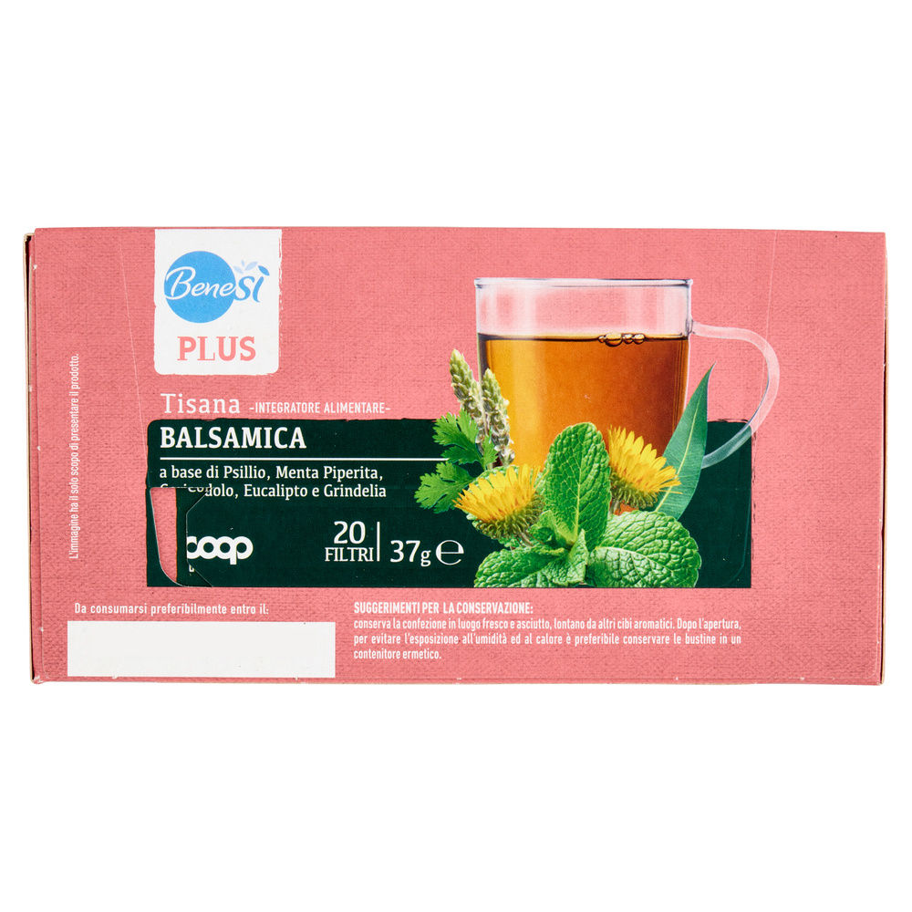 TISANA BALSAMICA MENTA/PULMONARIA/SALVIA/TIMO/EUCALIPTO BENESI' COOP 20F G 37 - 6