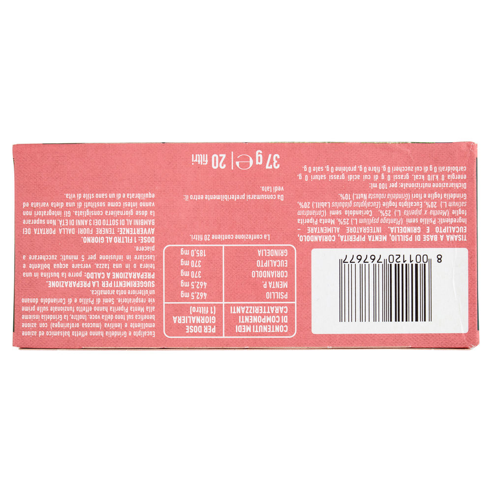 TISANA BALSAMICA MENTA/PULMONARIA/SALVIA/TIMO/EUCALIPTO BENESI' COOP 20F G 37 - 3