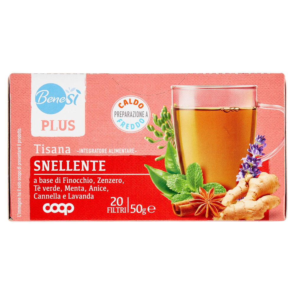 Tis snel cal fre finocc/zenzero/menta/cannell/anice/lavanda benesi' coop 20f g50