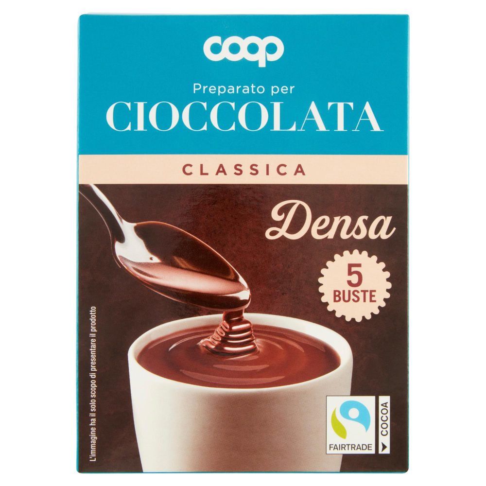 Cioccolata densa monodose coop 5 buste g 25 scatola g 125