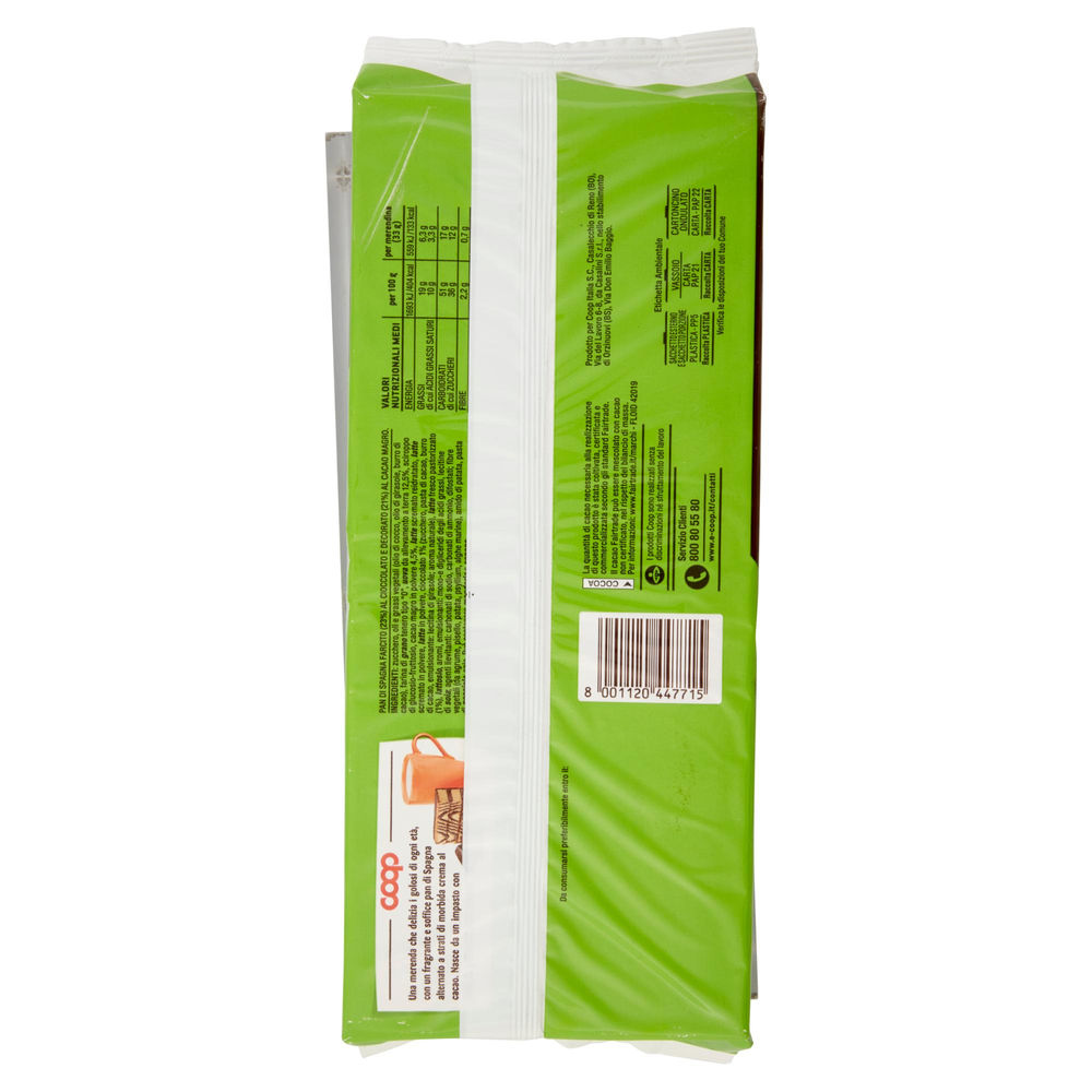 TRANCINO DI PAN DI SPAGNA CON CREMA AL CIOCCOLATO COOP VASCHETTA PZ. 10 G 330 - 1