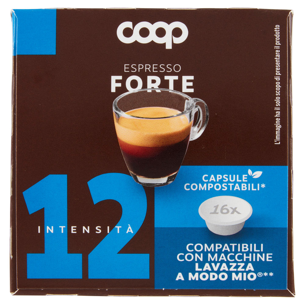 CAFFE' CAPSULE COMPATIBILI A MODO MIO COOP MISCELA FORTE PZ 16X7,5G G 120 - 1