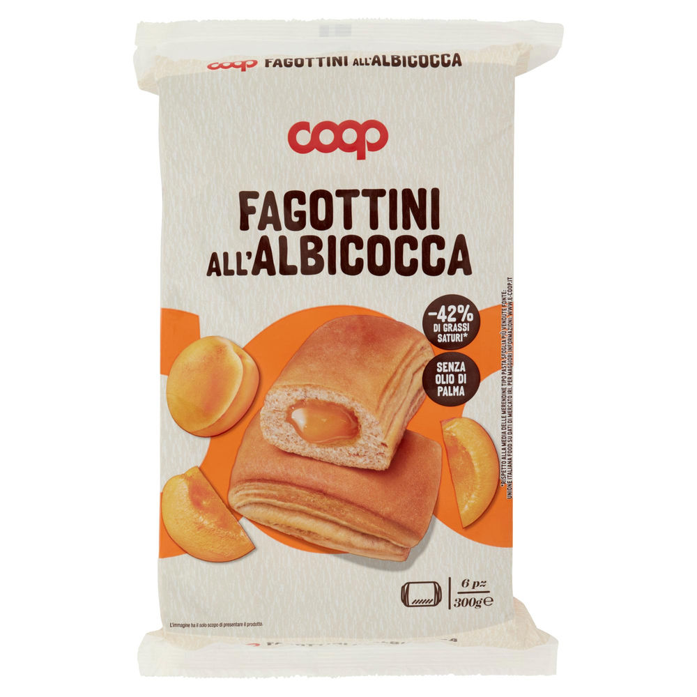 FAGOTTINI CON CONFETTURA ALBICOCCA COOP VASCHETTA PZ. 6 G 300 - 0