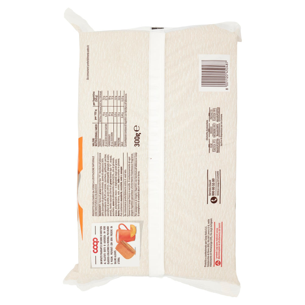 FAGOTTINI CON CONFETTURA ALBICOCCA COOP VASCHETTA PZ. 6 G 300 - 1