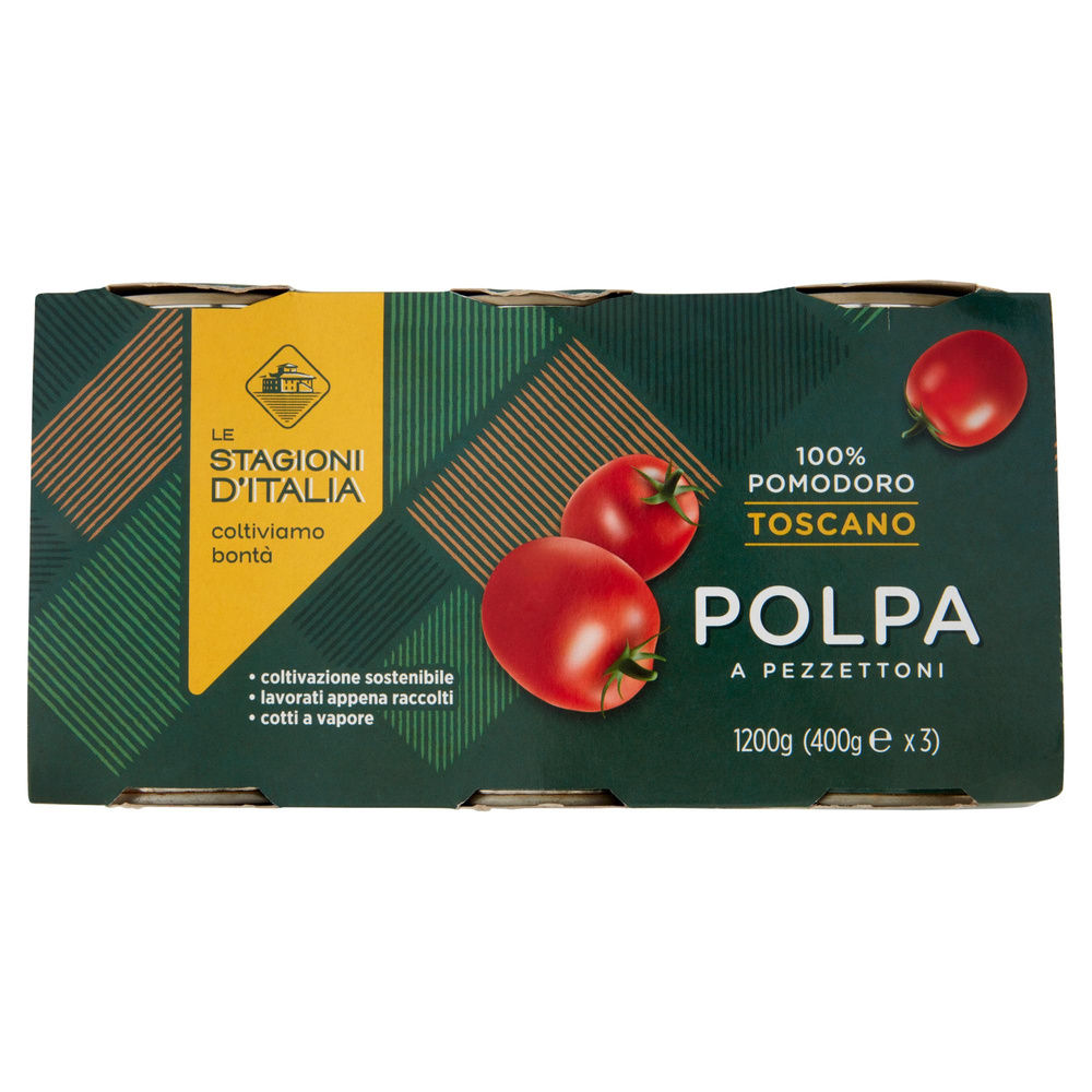 POLPA POMODORO A PEZZETTONI LE STAGIONI D'ITALIA 3X 400G - 0