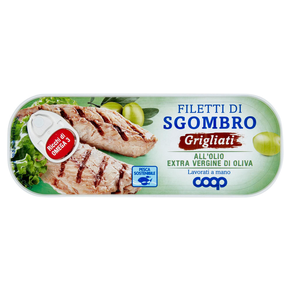 FILETTI DI SGOMBRO GRIGLIATI OLIO EXTRAVERGINE DI OLIVA COOP G120 - 0