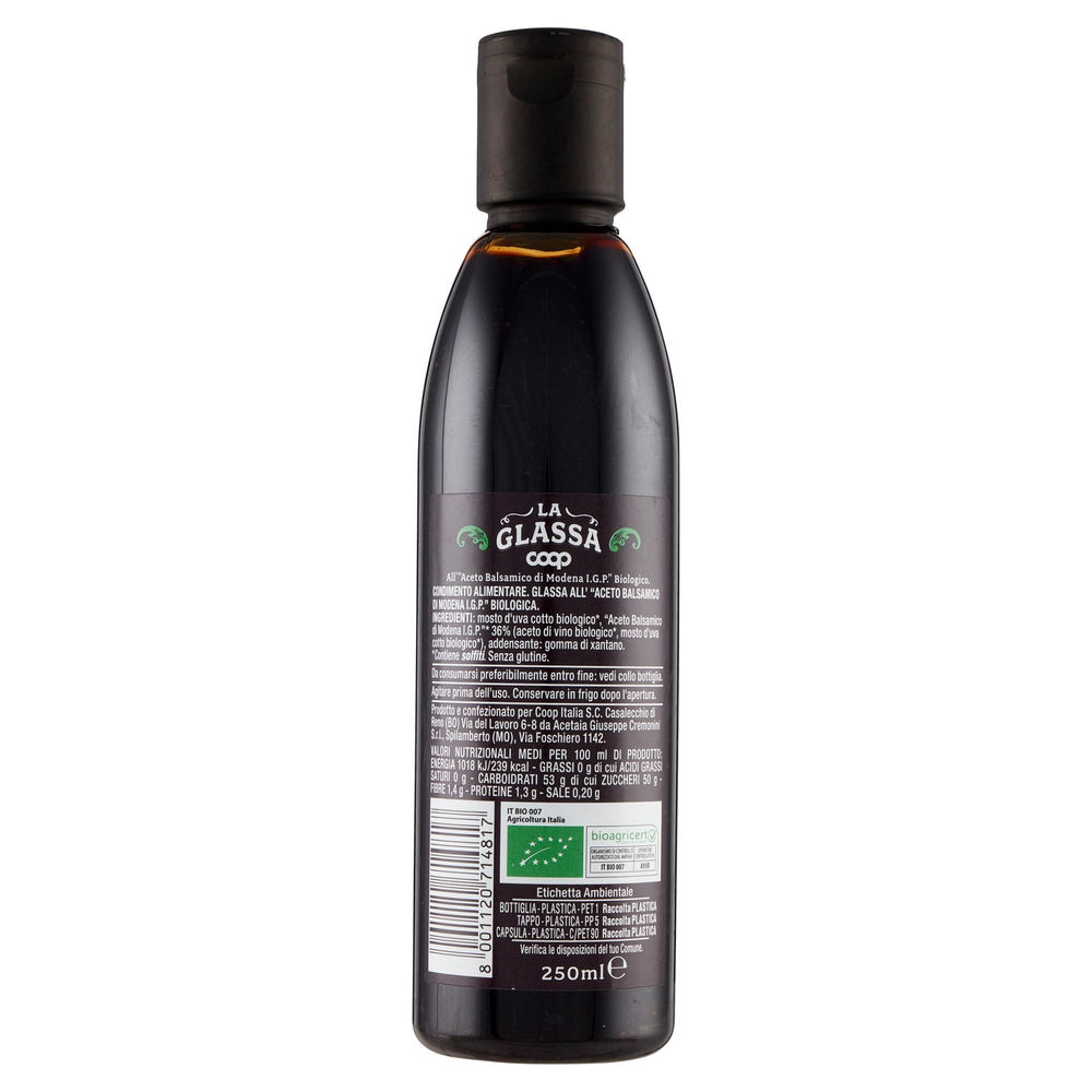 GLASSA ALL'ACETO BALSAMICO DI MODENA BIO COOP ML250 - 1