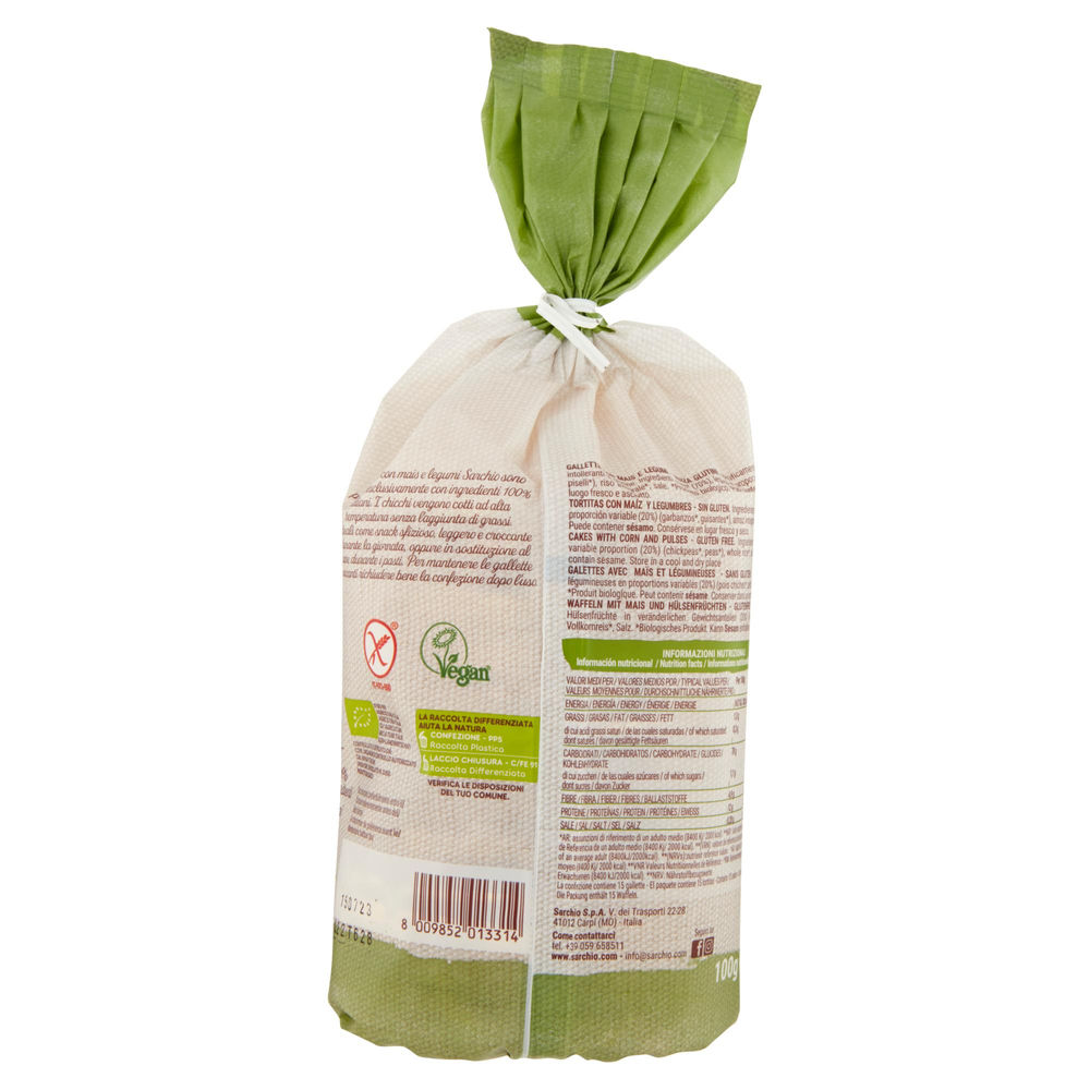 SG-GALLETTA DI MAIS & LEGUMI BIO SARCHIO G 100 - 1