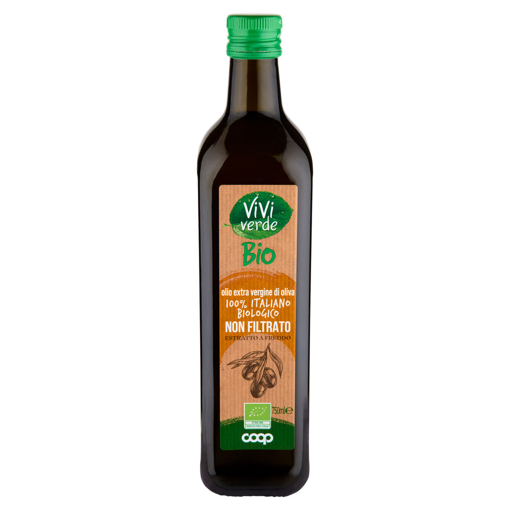 OLIO EXTRAVERGINE DI OLIVA 100% ITALIANO BIO VIVI VERDE COOP NON FILTRATO ML750 - 4