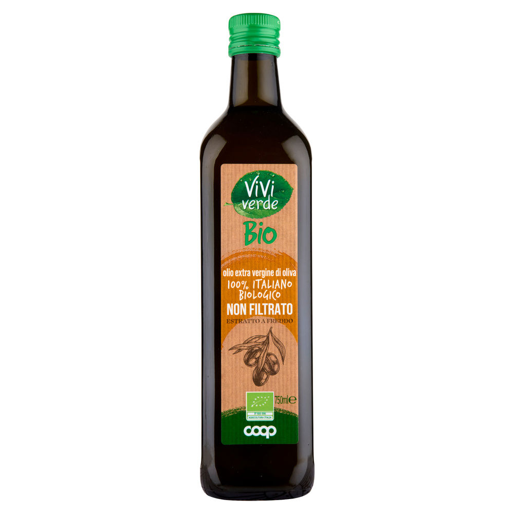 OLIO EXTRAVERGINE DI OLIVA 100% ITALIANO BIO VIVI VERDE COOP NON FILTRATO ML750 - 5