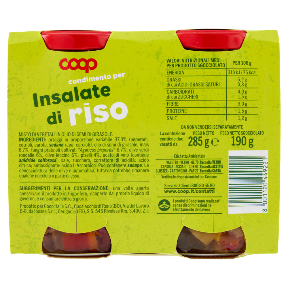 CONDIMENTO PER RISO COOP CLUSTER G285X2 - 6
