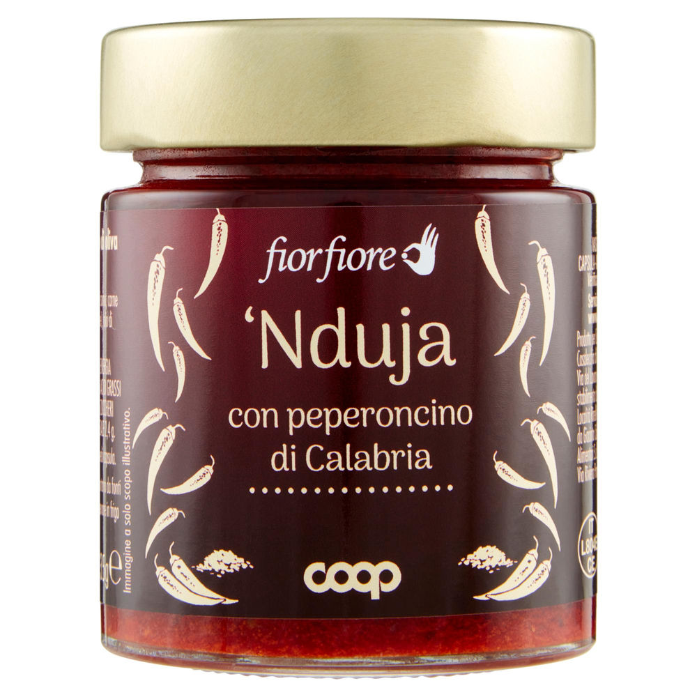 NDUJA INSACCATO PICCANTE CALABRESE FIOR FIORE COOP G135 - 0