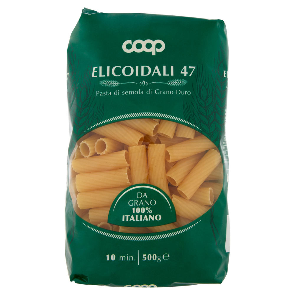 PASTA SEMOLA ELICOIDALI NR 47 COOP G 500 CON GRANO ITALIANO - 1