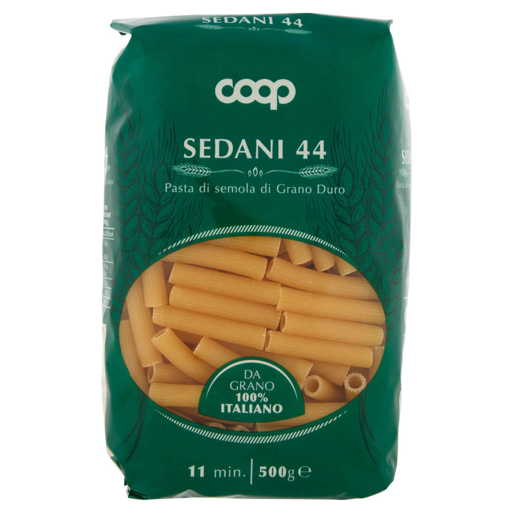 PASTA SEMOLA SEDANI N.44 COOP SACCHETTO G 500 CON GRANO ITALIANO - 1
