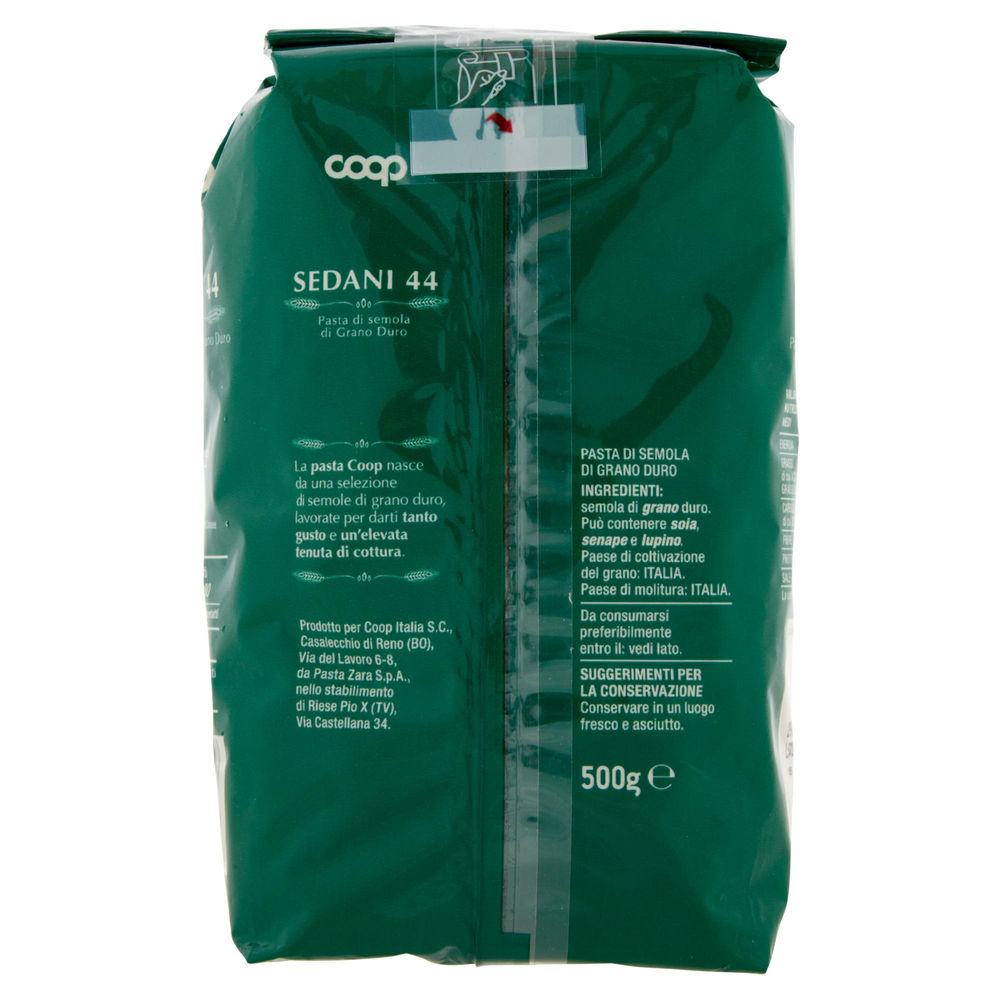 PASTA SEMOLA SEDANI N.44 COOP SACCHETTO G 500 CON GRANO ITALIANO - 2