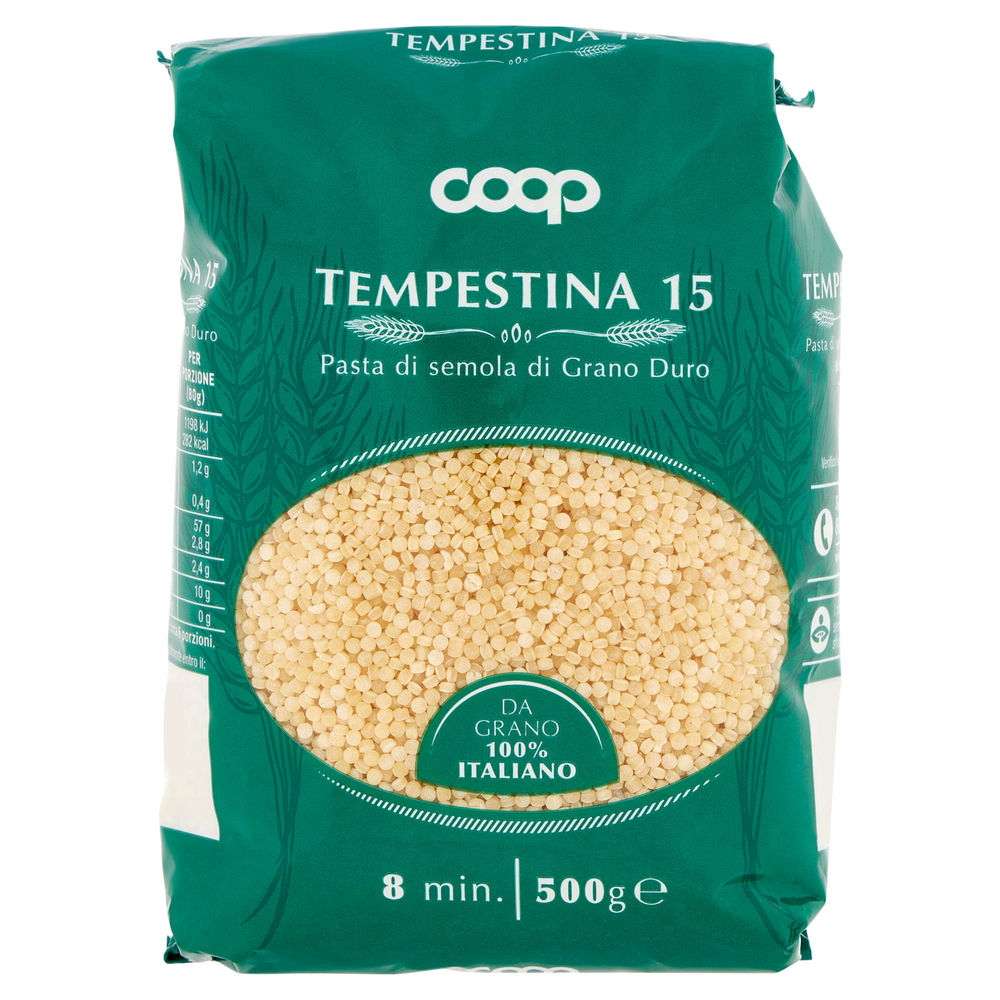 PASTA SEMOLA TEMPESTINA N.15 CON GRANO ITALIANO COOP G500 - 0