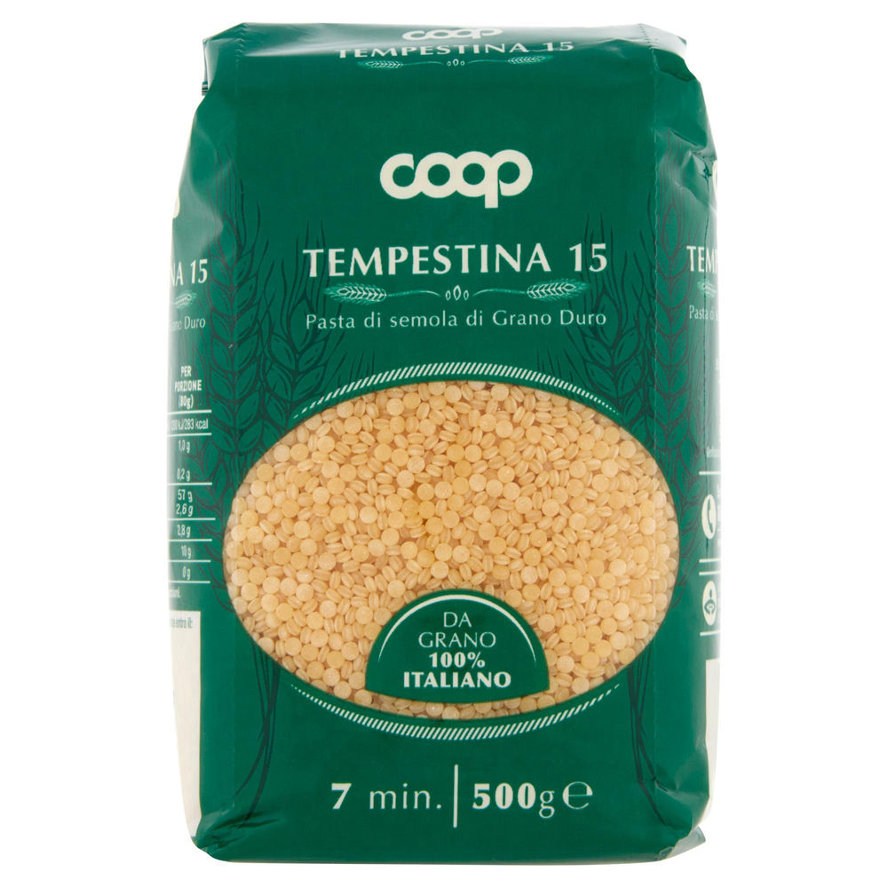 PASTA SEMOLA TEMPESTINA N.15 CON GRANO ITALIANO COOP G500 - 1