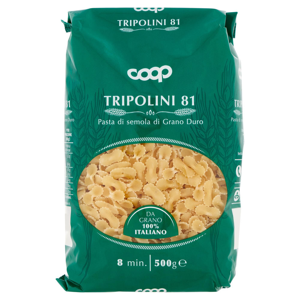 PASTA SEMOLA TRIPOLINI N.81 CON GRANO ITALIANO COOP G500 - 0
