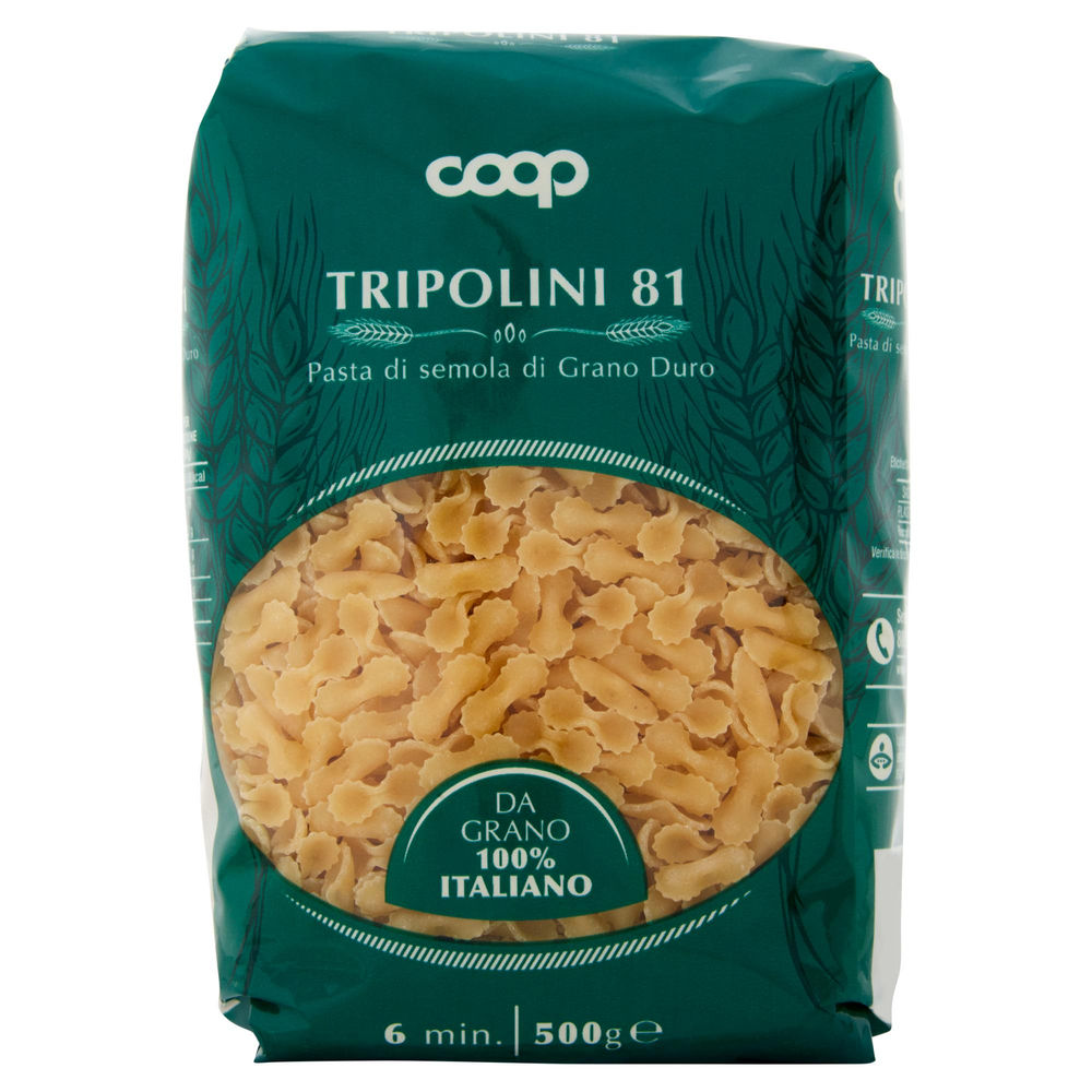 PASTA SEMOLA TRIPOLINI N.81 CON GRANO ITALIANO COOP G500 - 1
