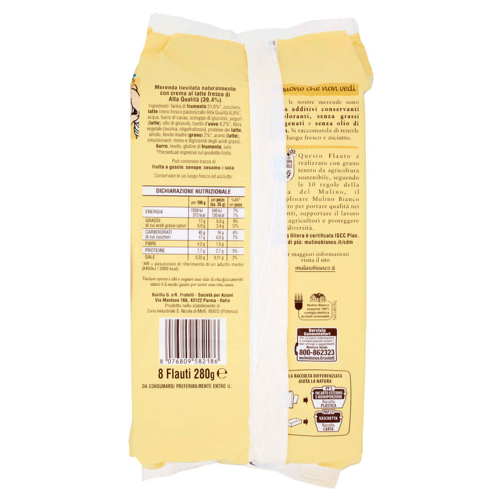 FLAUTI LATTE MULINO BIANCO G 280 - 16