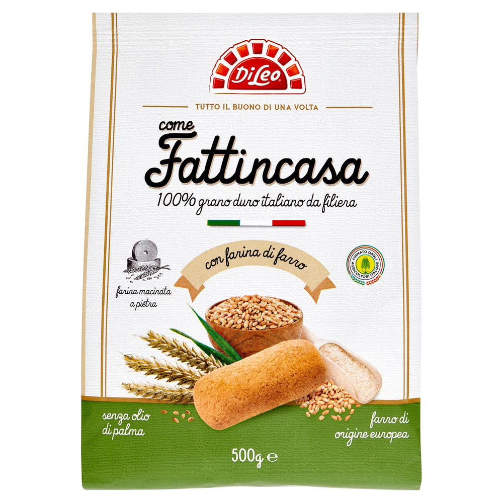 BISCOTTI  FATTINCASA DA FILIERA CON FARRO  DI LEO 500G - 5