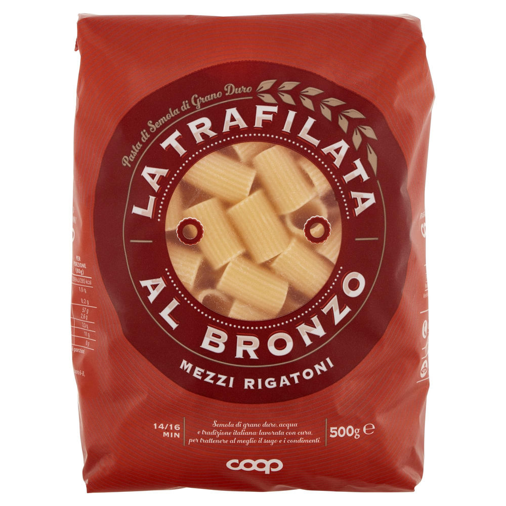 Mezzi rigatoni la trafilata al bronzo  coop g500