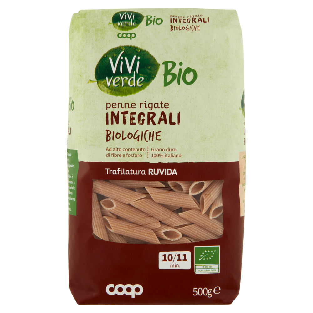 PENNE RIGATE INTEGRALI BIO VIVIVERDE COOP G500 - 0