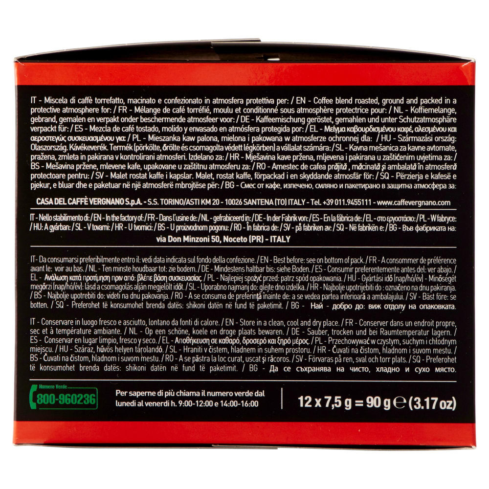 CAPSULE CREMOSO COMPATIBILI NESCAF&Egrave; DOLCE GUSTO X 12 VERGNANO G 90 - 5