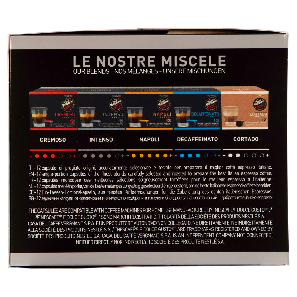 CAPSULE INTENSO COMPATIBILI NESCAF&Egrave; DOLCE GUSTO X 12 VERGNANO G 90 - 4